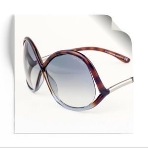 Sold Tom Ford Ivanna 372 53W Havana / Blue Sunglasses